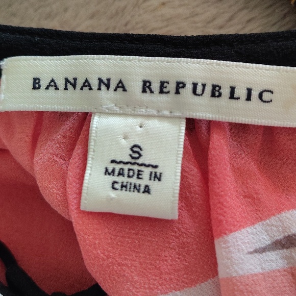 2 Pc: Trixie TAG Maxi Dress+Banana Republic Silk Blouse, Black/White/Coral, XS - Picture 15 of 16